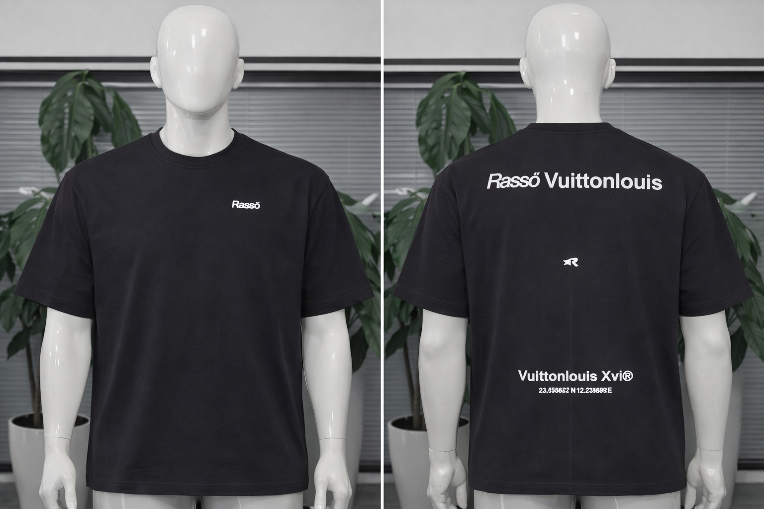 T-shirt Oversize Noir Rassó® – Design Minimal Premium | Taille XXL