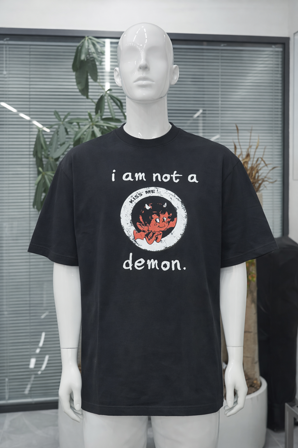 T-shirt Oversize Noir VETEMENTS “I Am Not a Demon” – World Tour | Tailles S & M