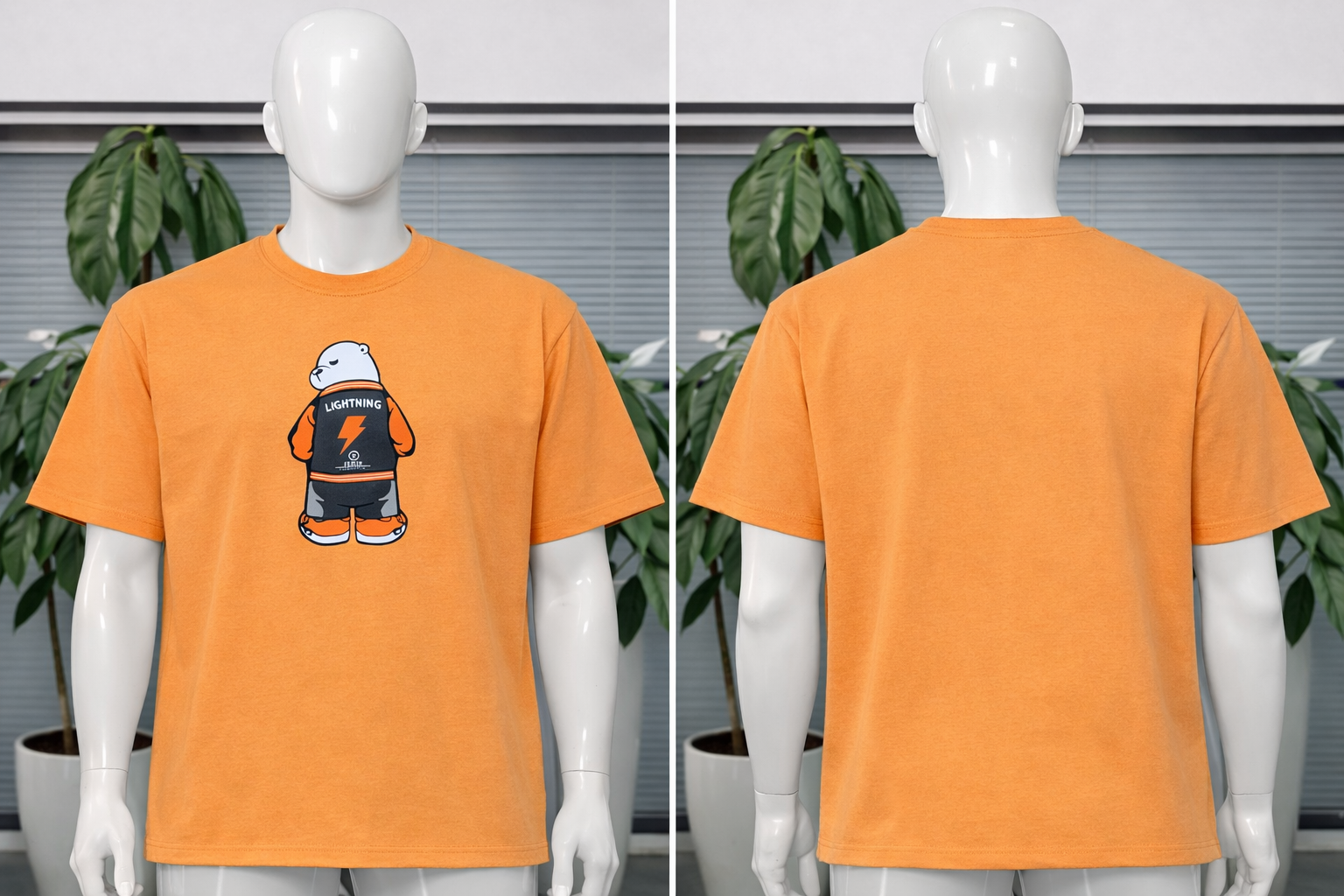 T-shirt Oversize Orange “EGO-IDEAL” – Design Cartoon Streetwear | Taille XL